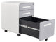 Under Desk File Cabinet, 3 Drawer Mobile Filing Cabinet, Lock, Gray