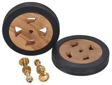 vidaXL Sunlounger Spare Wheels 2-Piece Solid Teak Wood