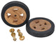 vidaXL Sunlounger Spare Wheels 2-Piece Solid Teak Wood