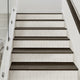 Elegant Modern Leaves Peel and Stick Stair Riser Strips, Beige, 48"w X 6"h, 6 Pack