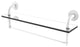 Remi 22" Glass Vanity Shelf with Towel Bar, Matte White