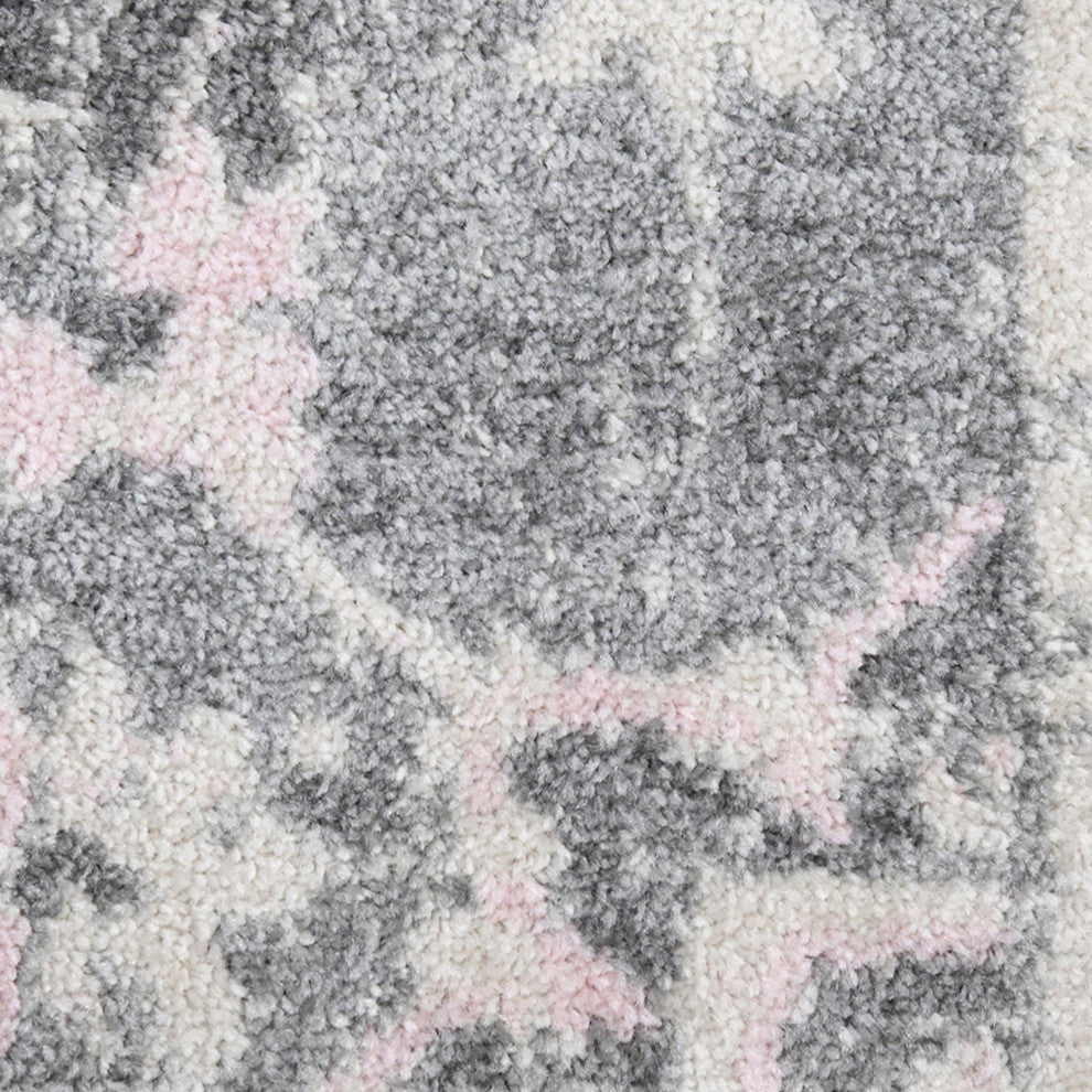 Montana Herris Area Rug, Gray, 5'3" x 7'6", Medallion
