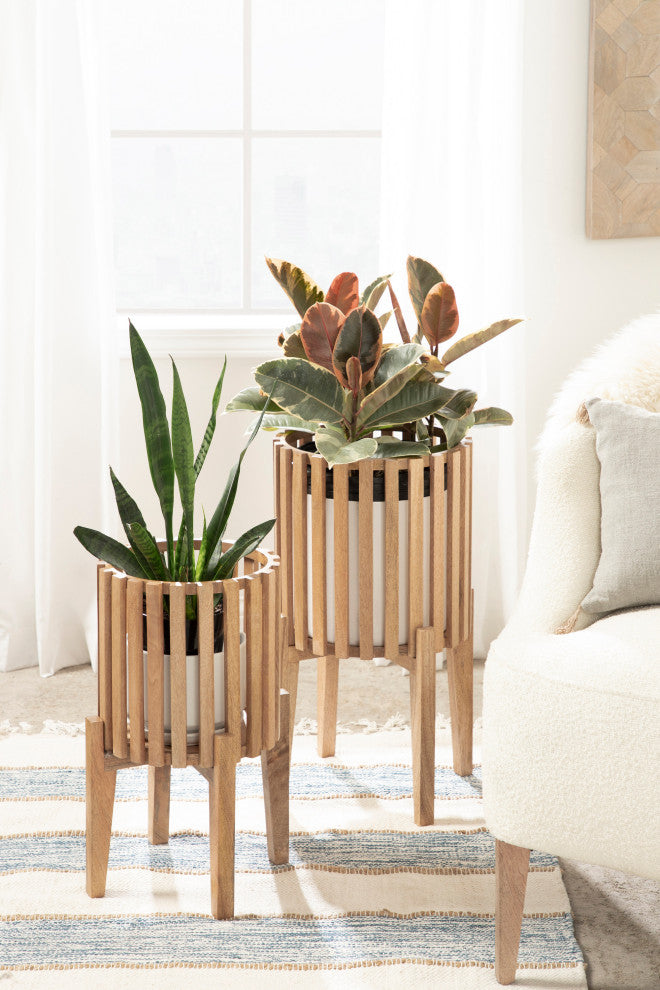 Paynter Floor Planter Set, Natural, 2 Piece