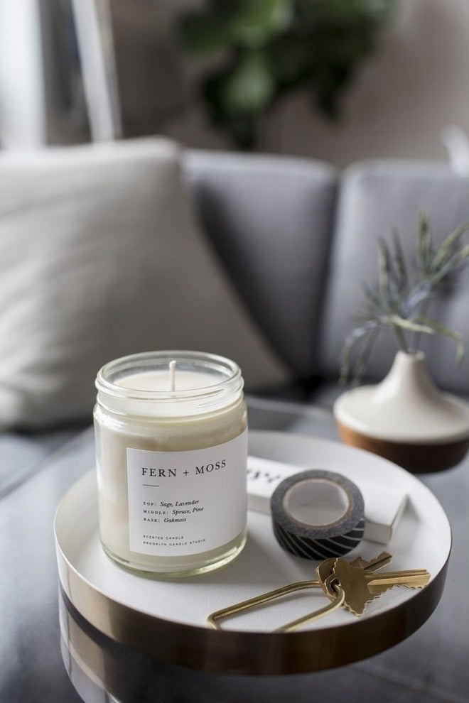 Brooklyn Candle Studio Minimalist Candle, Fern With Moss