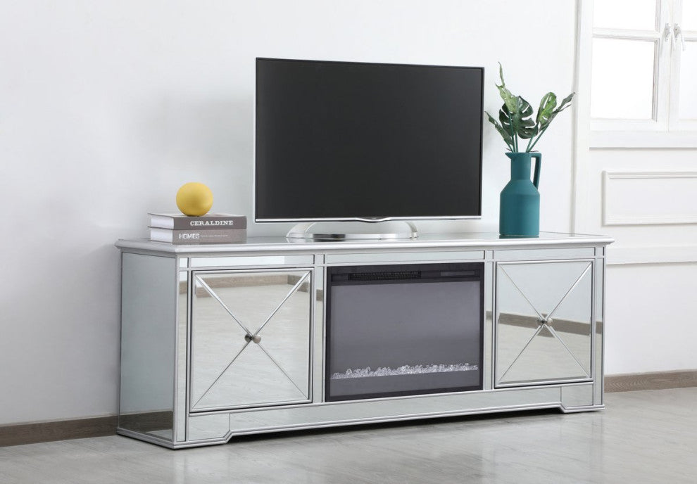 Elegant MF60172S-F2 Modern 72" Mirrored Tv Stand