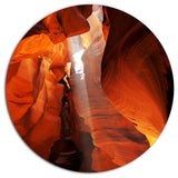 Antelope Canyon In Sunlight Rays, African Landscape Disc Artwork, 23"