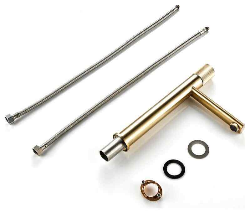 Wasser  Deck Mounted Bathroom Faucet, Brushed Gold