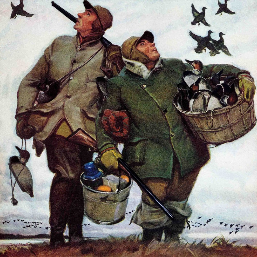 "Nothing but Decoys" Painting Print on Canvas by Mead Schaeffer