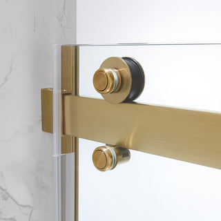 Bel Soft-Close Base/Door Alcove Shower Kit, Gold, 60"