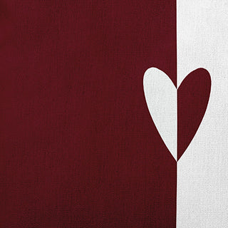 Modern Heart Decorative Throw Pillow, Burgandy, 18"x18"