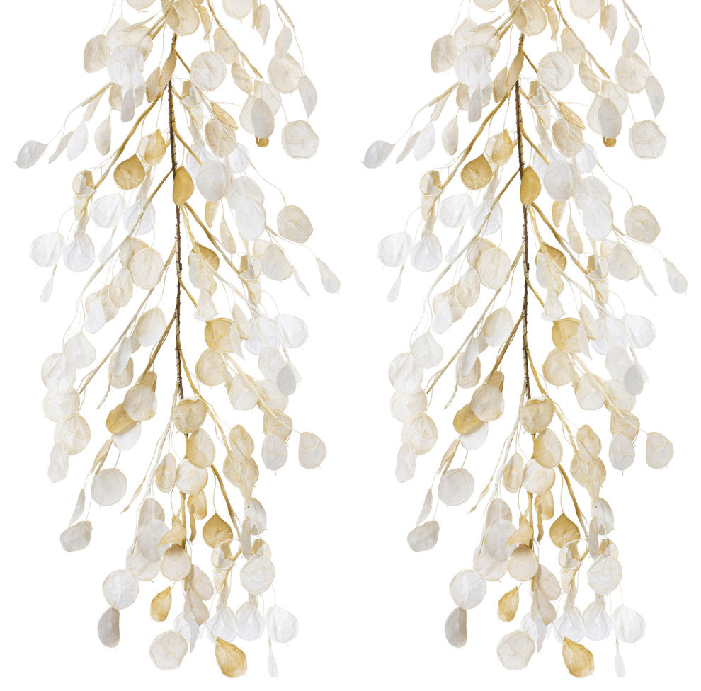 Silver Dollar Garland, 2-Piece Set
