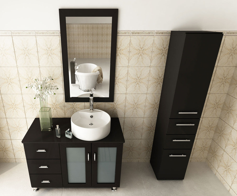 39" Lune Small Single Sink Modern Bathroom Vanity