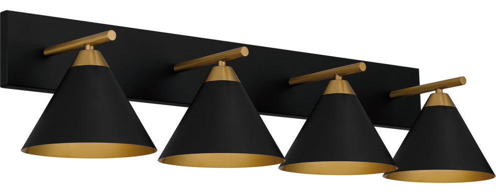 Mastro 4-Light Bath, Matte Black