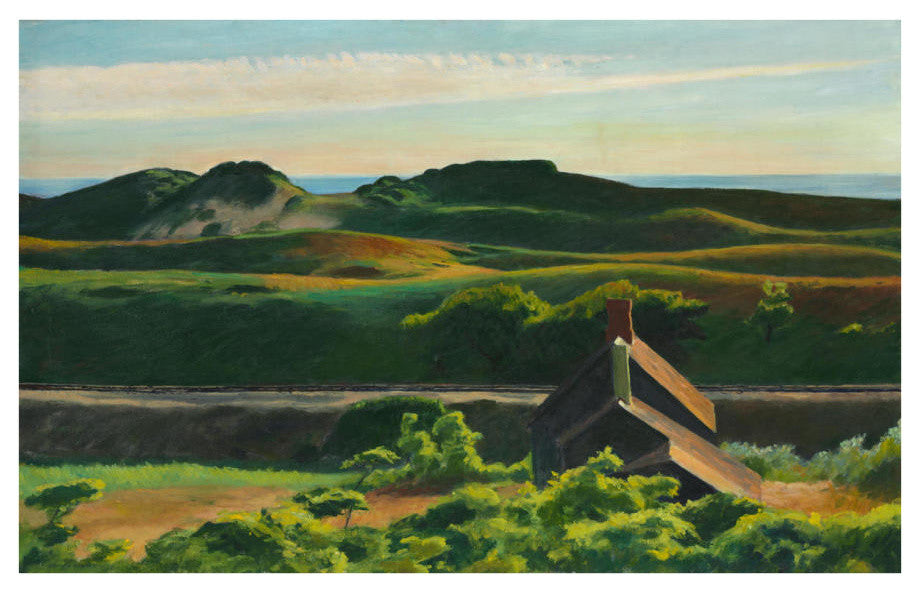 "Hills, South Truro, 1930" Digital Paper Print by Edward Hopper, 32"x21"