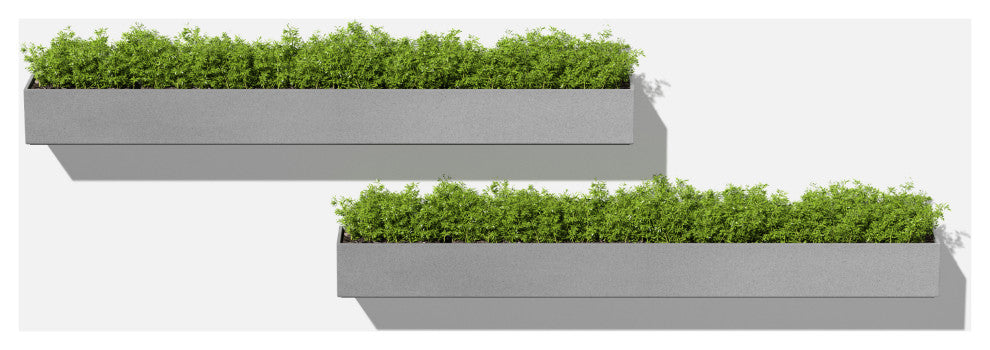 Veadek Geo Series Hanging Planter, Grey, 32", 2 Pack