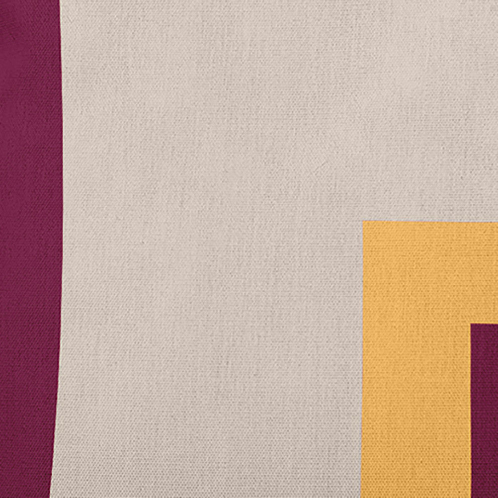 Bold Blocks Polyester Indoor/Outdoor Pillow, Maroon Red, 20"x20"