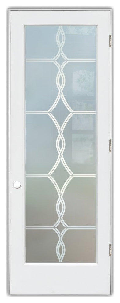 Interior Prehung Door or Interior Slab Door - Diamond Beads - Primed - 28" x...