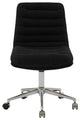Safavieh Couture Decolin Swivel Desk Chair Black / Silver