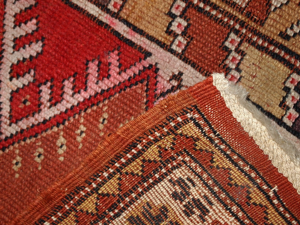 Consigned, Hand Made Antique Prayer Turkish Melas Rug 4'x6.3', 1920