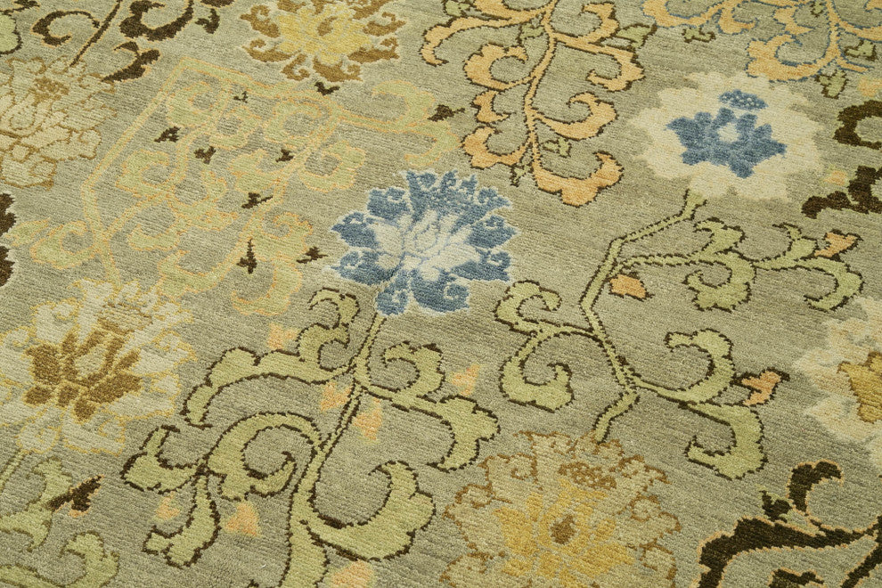 Rug N Carpet - Hand-Knotted Oriental 8' 0" x 9' 11" Pastel Oushak Area Rug
