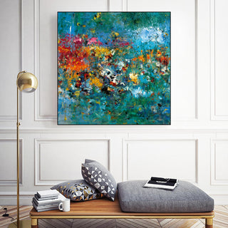 "Carpe Diem 1" Framed Canvas by Giant Art 20"x20"