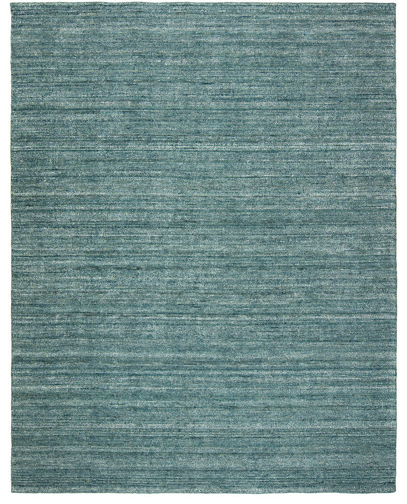 TERRA Cerulean Heather Hand Made Wool and Silkette Area Rug, 12' X 15'