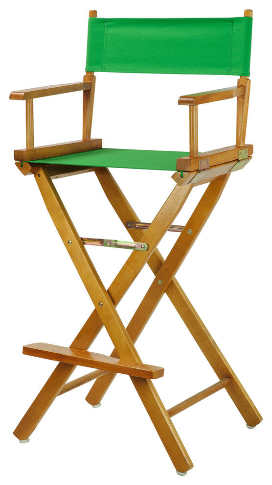030" Director's Chair Honey Oak Frame-Green Canvas
