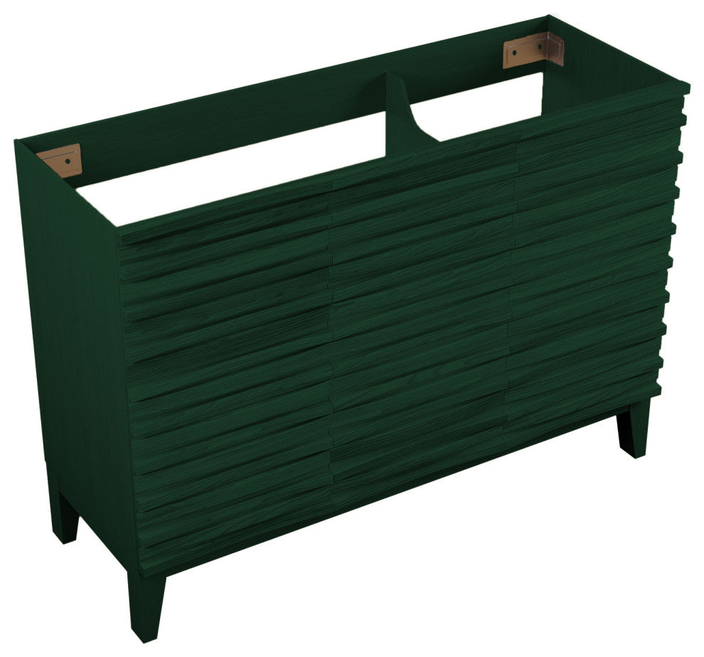 Cascade 48" Freestanding Bathroom Vanity Cabinet Without Top, Green Oak