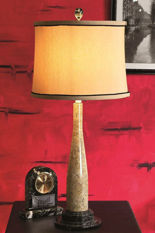 32" Tall Marble Table Lamp "Artica", Fossil