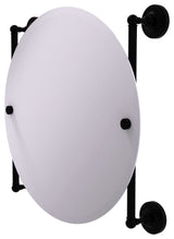 Prestige Regal Round Frameless Rail Mounted Mirror, Matte Black
