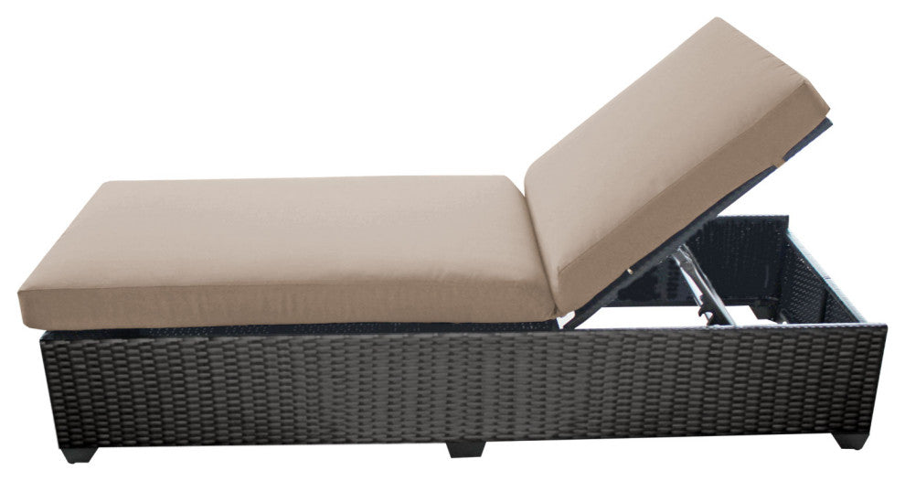 Barbados Chaise Outdoor Wicker Patio Furniture Black