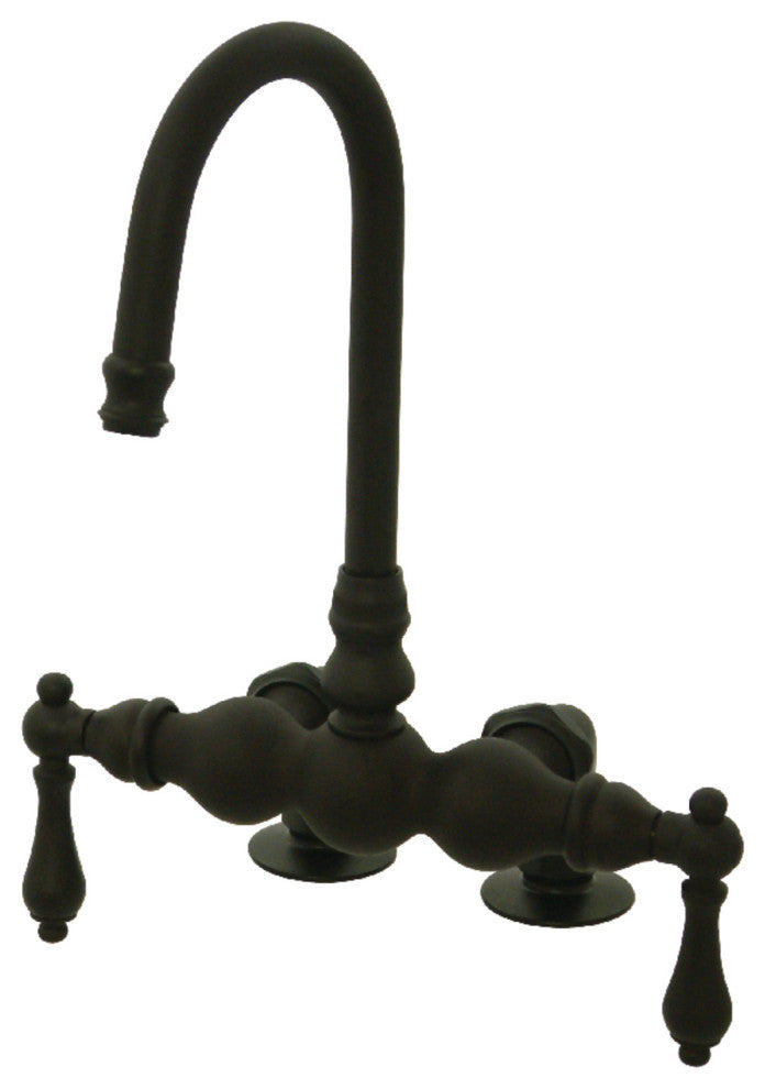Kingston Brass 3-3/8" Deck Mount Tub Faucet, Oil Rubbed Bronze