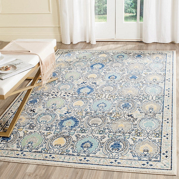 Safavieh Evoke Evk251D Rug, Ivory/Grey, 6'7" X 9'0"