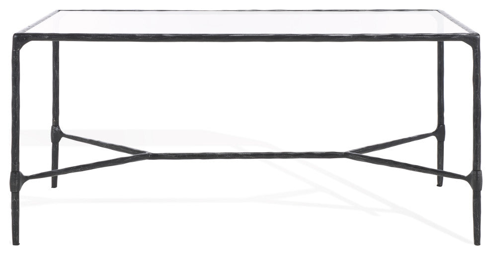 Safavieh Couture Isabellina Metal Coffee Table, Black / Clear