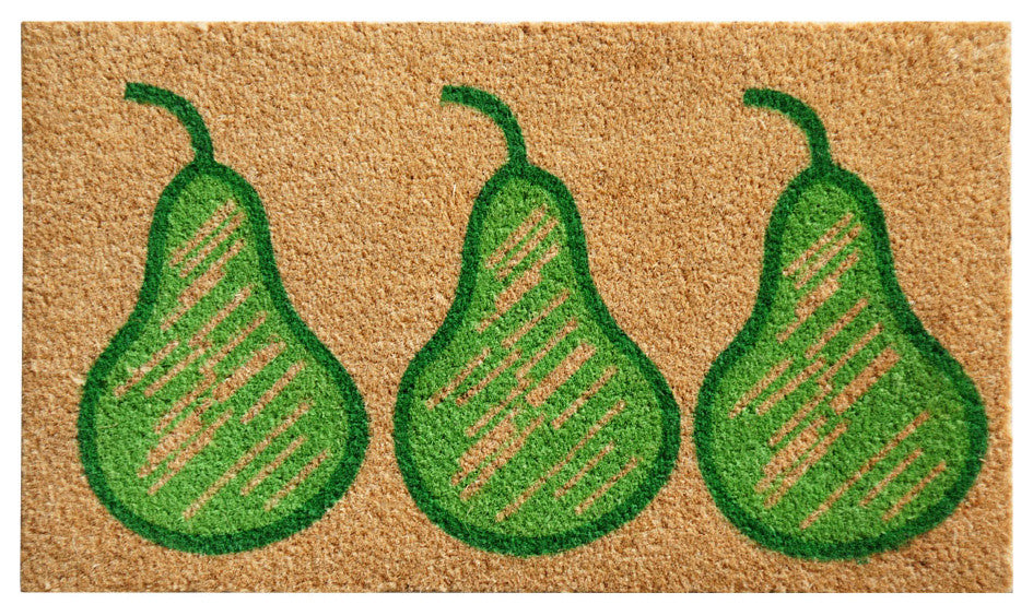 Bartellet Pears Green Door Mat, 18x30"