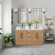 Bellavia Bath Vanity, Weathered Fir, 60", With Mirror
