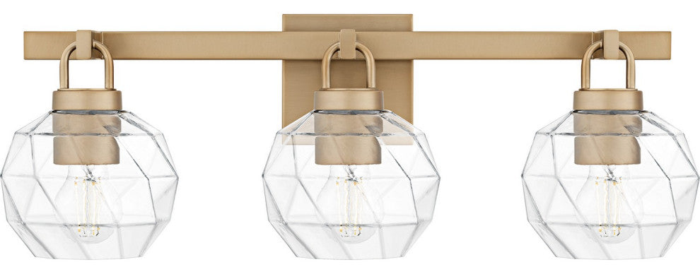 Celina Three Light Bath in Bronze Gold