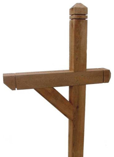 Decorative Cedar Mailbox Post