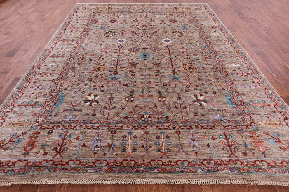 Persian Tabriz Hand Knotted Wool Rug 9' 4" X 12' 0" Q7426