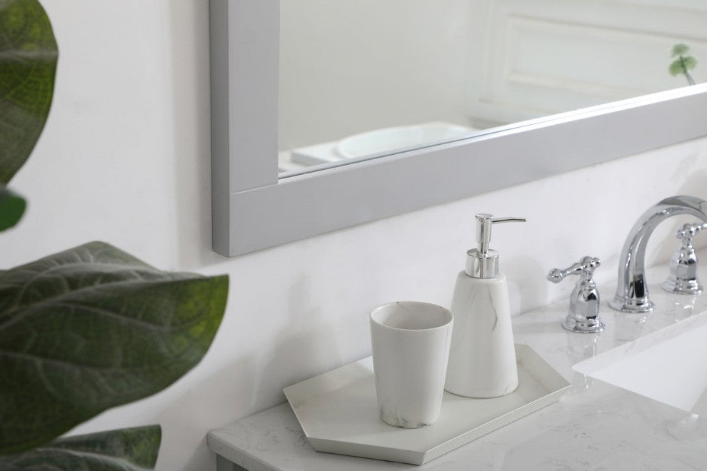 Anderson Rectangle Vanity Mirror, 48", Gray