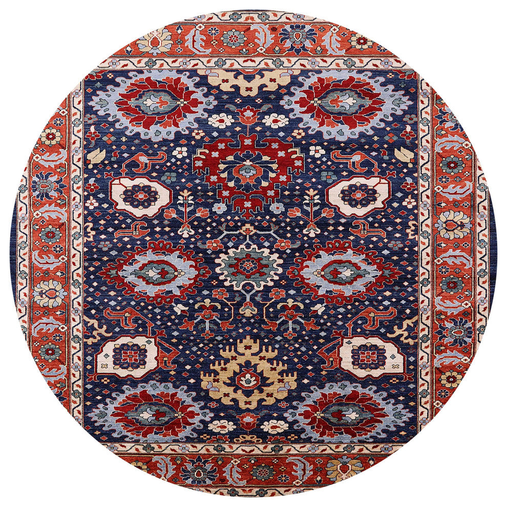 Ahgly Company Indoor Round Mid-Century Modern Area Rugs, 6' Round