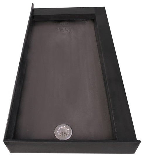 Tile Redi 3460LDR-PVC 34"x60" Double Curb Shower Pan With Left PVC Drain