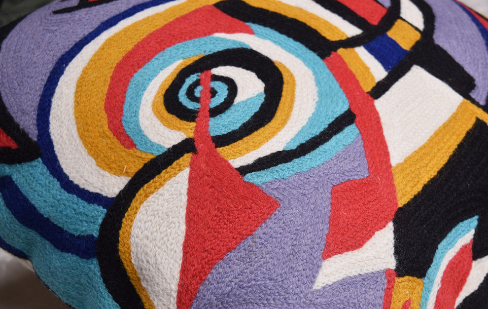 Kandinsky Improvisation Modern Decorative Pillow Cover Black Abstract 18x18