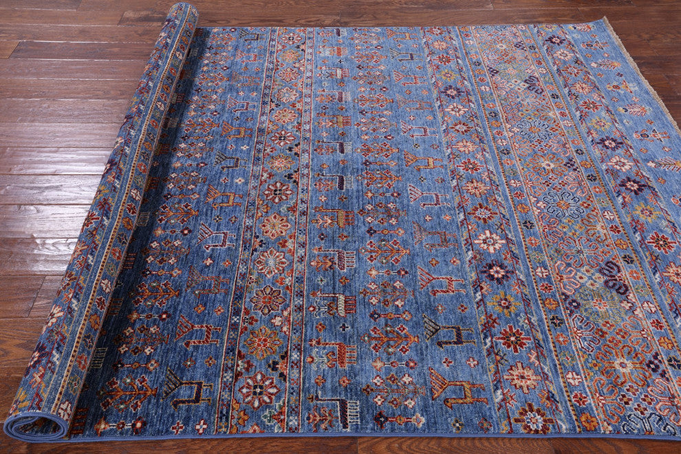 5' 6" X 8' 0" Tribal Persian Gabbeh Handmade Rug Q8028