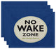 18"x14" Nap Zone, Word Print Pacemat, Blue, Set of 4