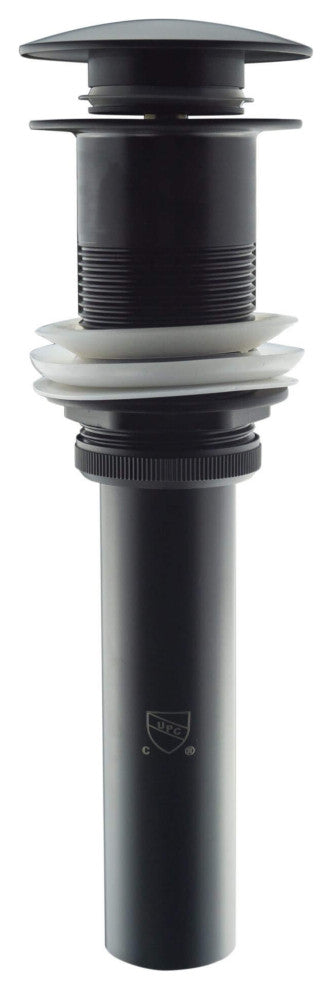 Fine Fixtures Pop-Up Bathroom Sink Drain Without Overflow, Black