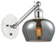 Innovations 317-1W-WPC-G93 1-Light Sconce, White and Polished Chrome