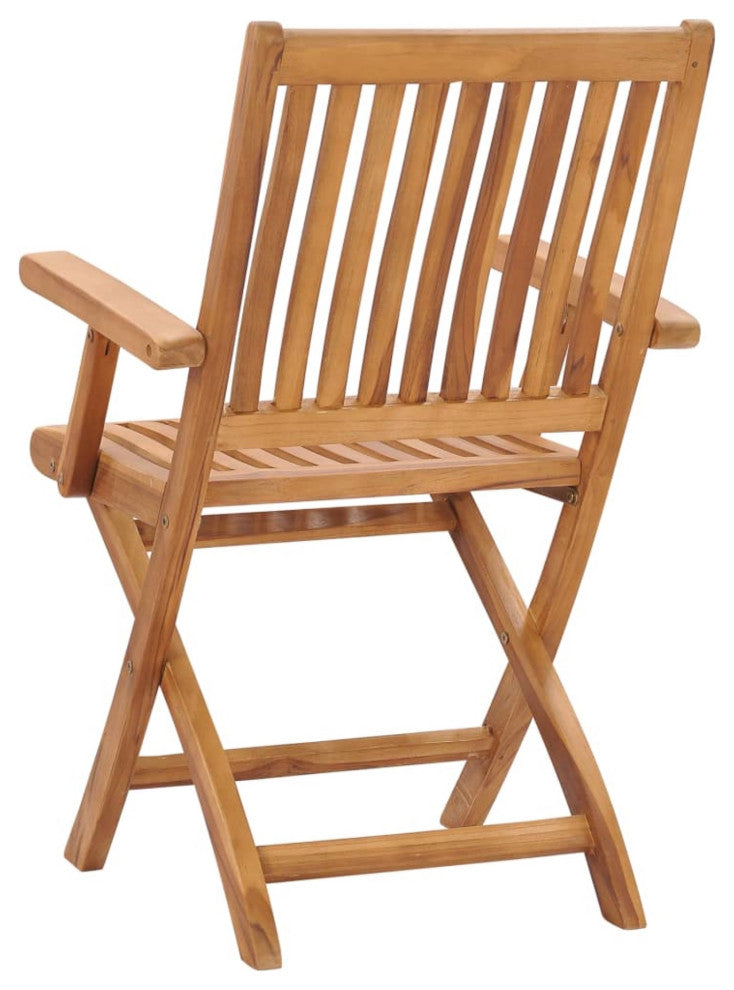 Vidaxl Folding Garden Chairs 2-Piece Set Solid Teak Wood