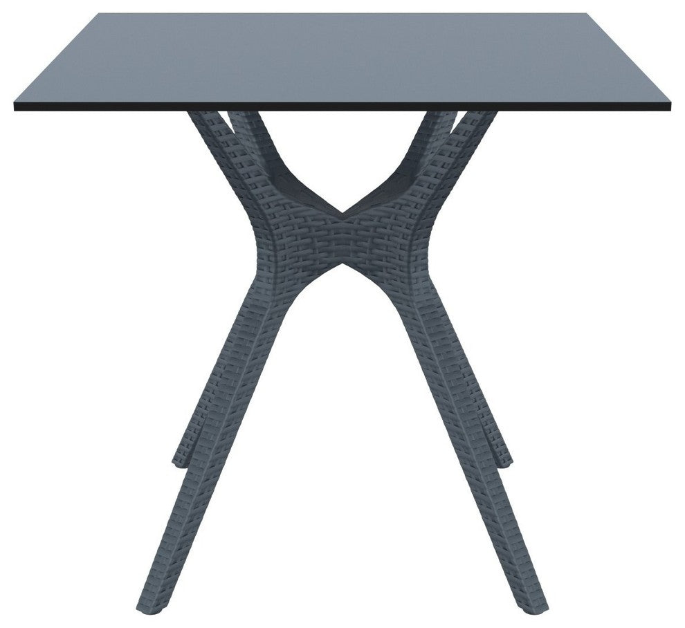 Ibiza Square Table 31", Dark Gray