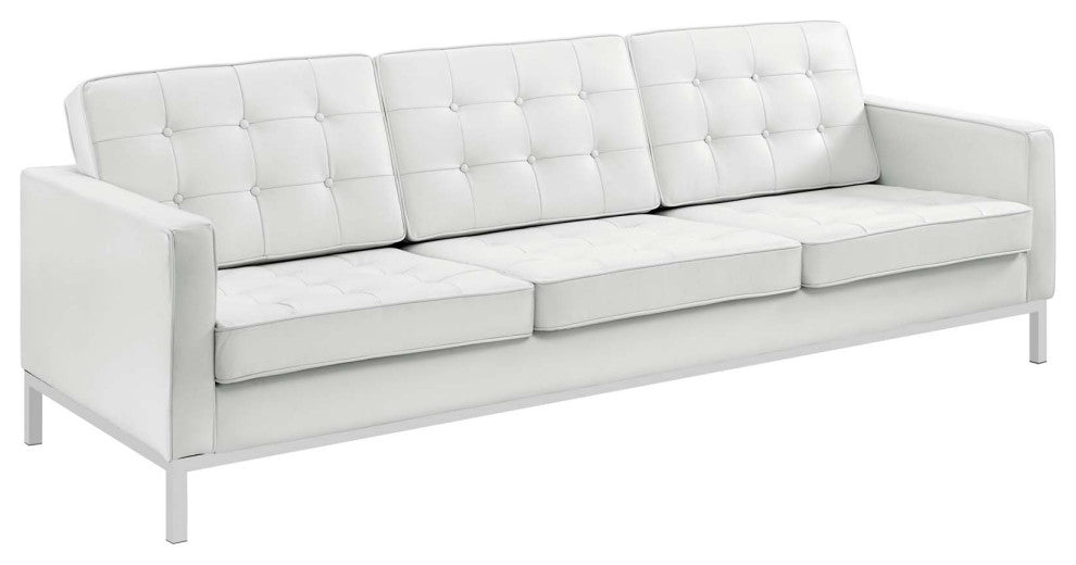 Loft 3 Piece Leather Sofa Loveseat And Armchair Set